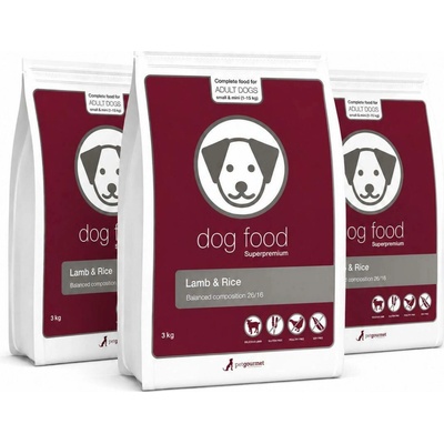 Petgourmet Superprémiové Menší plemena Jehněčí 3 x 3 kg (9 kg)