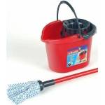 Klein Toys Vileda Eimer mit Aufsatz und Wischmop (rot/schwarz)
