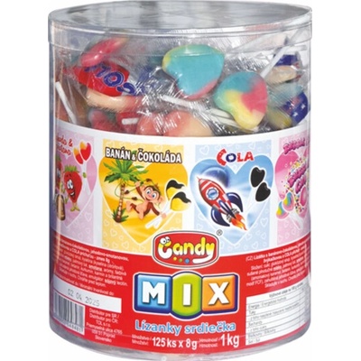 Tol Lízanky srdiečka mix 125 x 8 g