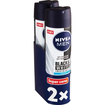 Nivea Men Invisible For Black & White Fresh deospray 2 x 150 ml