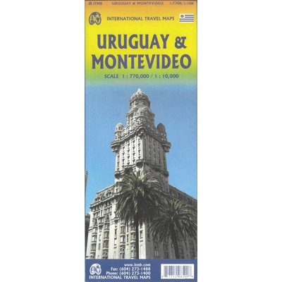 mapa Uruguay, Montevideo 1:800 t. ITM