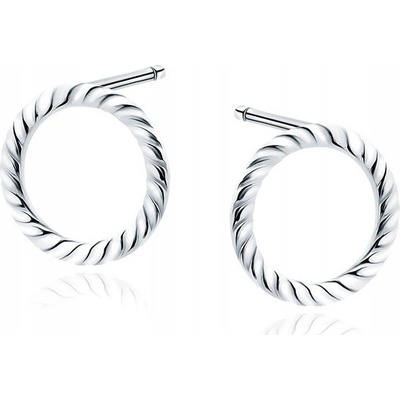 Lafira stříbrné náušnice Braided Circle Z1836ER