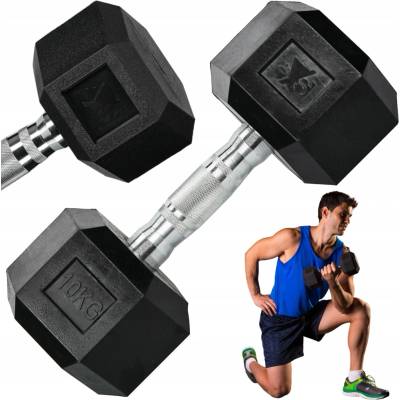 Activ Space Potažené pogumované činky s pevnou váhou 1 x 10 kg