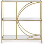 Bizzotto Стоманена библиотека в златист цвят 81x87x31 cm Elenor - Bizzotto (0746422)