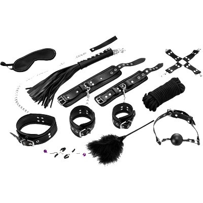 ZENN Toys ZENN Complete 11-Piece Bondage Set for Beginners II - Black