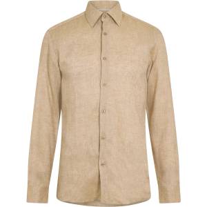 HUGO BOSS Риза с дълъг ръкав Boss Men's H Hank Kent Long Sleeve Oxford Shirt - Light Beige