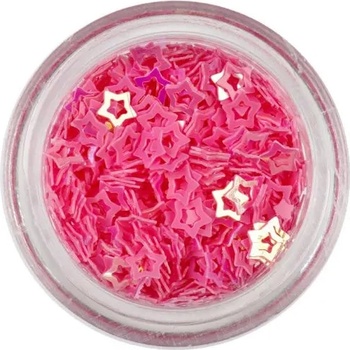 Lion Cosmetics Ozdobné konfety ružovočervené hviezdy