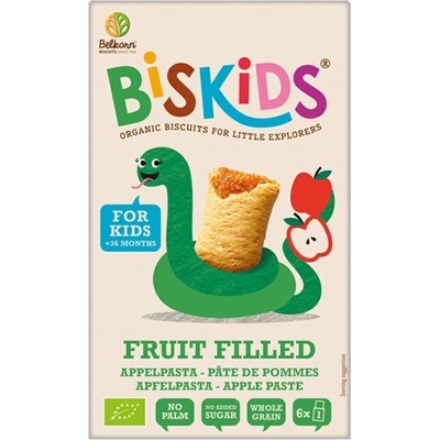 Belkorn BISkids BIO měkké dětské sušenky s jablečným pyré bez přidaného cukru 35% ovoce 150 g