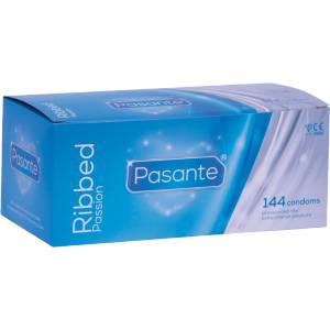 Pasante Ribbed condoms 144pcs
