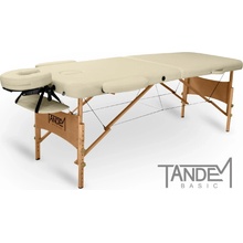 Tandem Basic-2 skládací masážní lehátko krémová 195 x 70 cm 13,1 kg