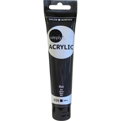 Daler-Rowney Simply АКРИЛНА боя Black 75 ml 1 бр (126975026)