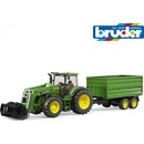 Bruder 3055 Traktor JOHN DEERE 7930 s čelním nakladačem a návěsem