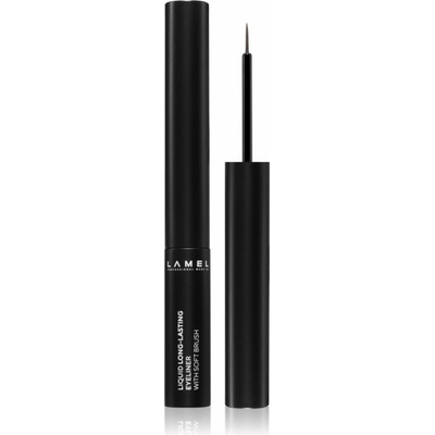 Lamel Liquid Eyeliner Soft Brush dlouhotrvající oční linky 401 Black 4 ml