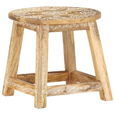 287445 Hand-painted Stool 38x38x35 cm Solid Mango Wood (287445)