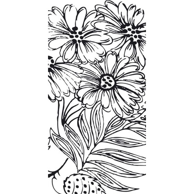Dimex S-320 vliesová fototapeta na zeď Black flowers rozměry 110 x 220 cm