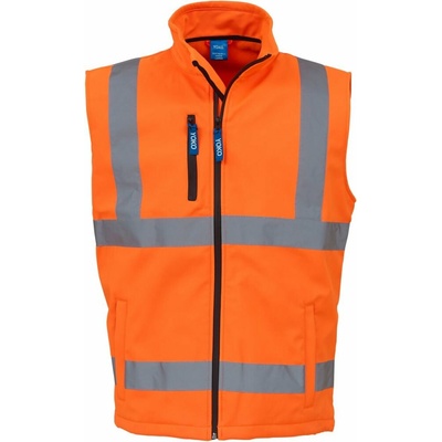 Yoko HI-VIS HV006 Softshellová reflexní vesta HV orange