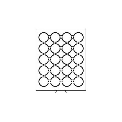 LEUCHTTURM Boxy na mince v bublinkách tmavě červené Velikost 1 pole Ø 41 mm – Sleviste.cz