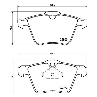 BREMBO Sada brzdových platničiek kotúčovej brzdy P36028