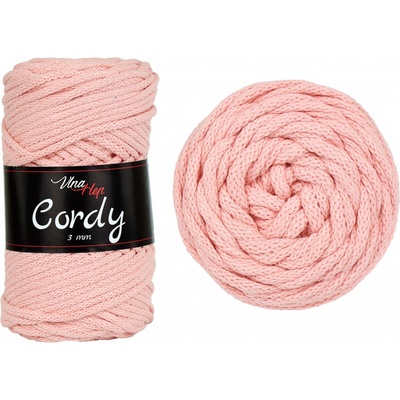 Vlna-hep Cordy 3mm - šňůra bavlna Cordy 3mm: 8011 Lososová