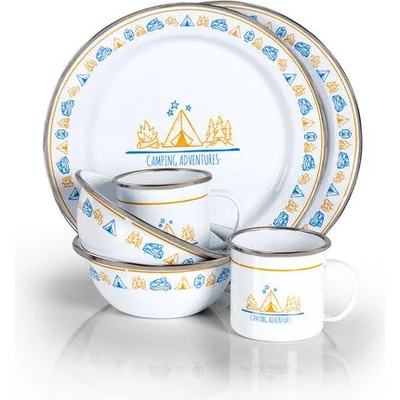 Camp4 Комплект емайлирана посуда camprfire 6 бр. за 2 човека (930968)
