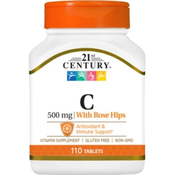 21st Century Vitamin C 500 mg + Rose Hips [110 Таблетки]