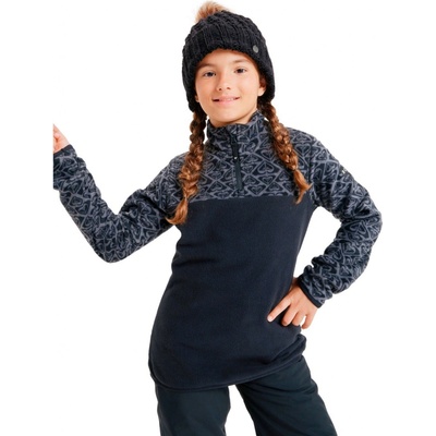 Roxy Whitecamp Half Zip Girl true black roxygram tonal