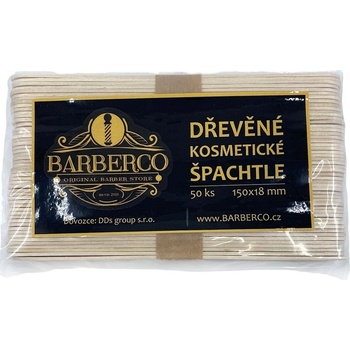 Barberco Drevené špachtle na nanášanie depilačného vosku 150 x 18 mm 50 ks