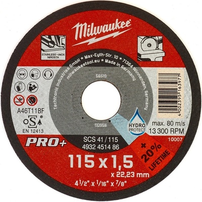 Milwaukee Tenké rezné kotúče 115 x 1,5 mm 4932451486