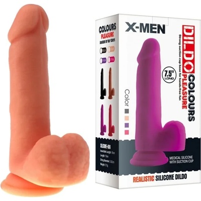 Пенис дилдо с тестиси, колоритна наслада, 19см. - Colours Pleasure Flesh 6 (XMEN000110)