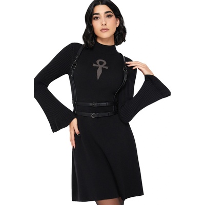 KILLSTAR Дамска рокля с дълъг ръкав KILLSTAR - Morbida's Tale - Black - KSRA013915