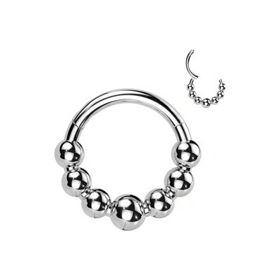 Šperky4U Segment kruh helix cartilage tragus septum piercing titan TIT1307-1208
