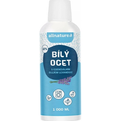 Allnature bílý ocet 10% levandule 1000 ml