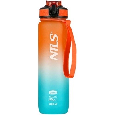 Tritanová fľaša na pitie NILS Camp NCD68 1000 ml oranžovo-modrá
