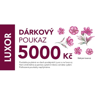 Luxor Elektronický dárkový poukaz 5000 Kč - Květinový