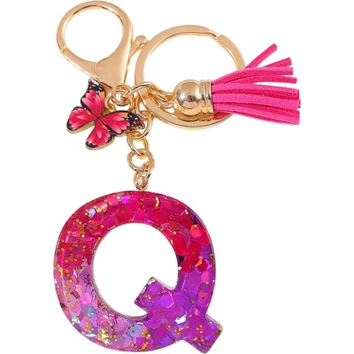 HARAHU Ключодържател Азбука - q / Розова / Пеперуда kp37961 (37961)