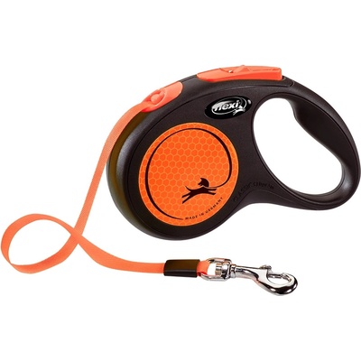 flexi Original New Neon Orange Leash M - 5 м до 25 кг - лента