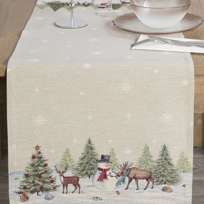 Eurofirany Vánoční gobelínový běhoun WINTER 40X100cm