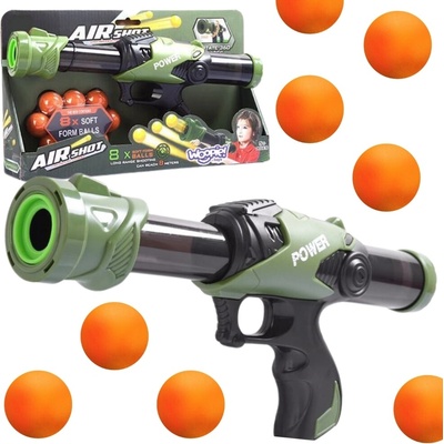 WOOPIE loptičky Pistolové penové loptičky Automatický odpaľovač 9 ks.