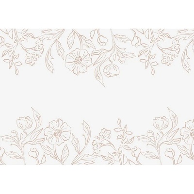 Party Design Нетъкан Тишлайфер с Флорален Десен 40 x 500 cm (BF6)