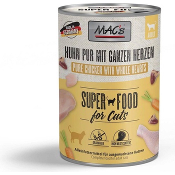 MAC's Mac’s Cat Chicken Hearts Pure - Премиум консервирана храна за котки с цели пилешки сърца,
