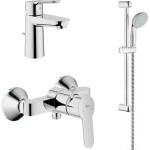 GROHE Комплект за душ Grohe BauEdge хромиран смесител за мивка и душ лост (11292801)