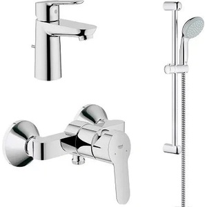 GROHE Комплект за душ Grohe BauEdge хромиран смесител за мивка и душ лост (11292801)
