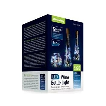 ColorWay vnútorné, 20 LED, 3× AG13 batéria, 2m, 5ks, viacfarebné (CW-GC-20L2BMC)