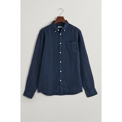 Gant Reg. Linen Ls Bd Shirt modrá – Sleviste.cz