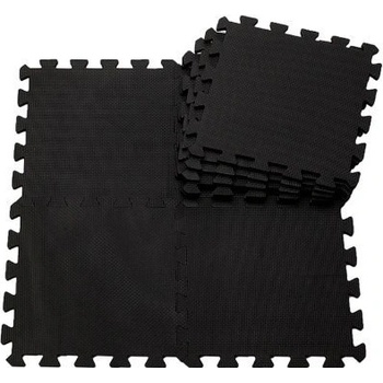 Eva 7643 Penový koberec 61,8 x 61,8 cm 4 ks čierna