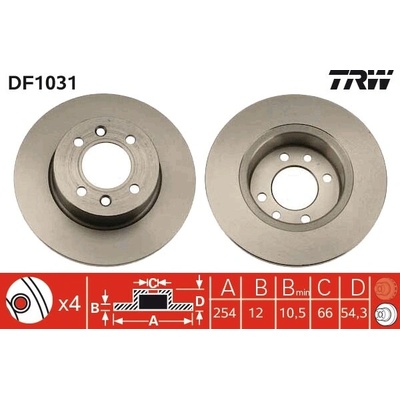 Brzdový kotúč TRW DF1031