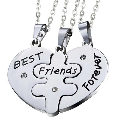 Prosperk Ocelový přívěsek pro tři kamarády best friends S2910