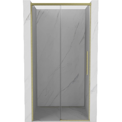 Mexen Rox плъзгащи се душ врати 100 см, прозрачни, златни четкани - 8C2-100-000-55-00 (8C2-100-000-55-00)