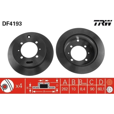 Brzdový kotúč TRW DF4193