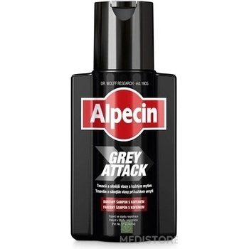 Alpecin Grey Attack černý kofeinový šampon proti šedinám 200 ml